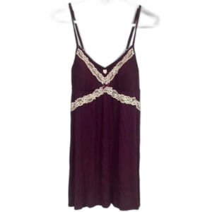 Victoria’s Secret Purple Lace Slip Teddy Lingerie Size Large